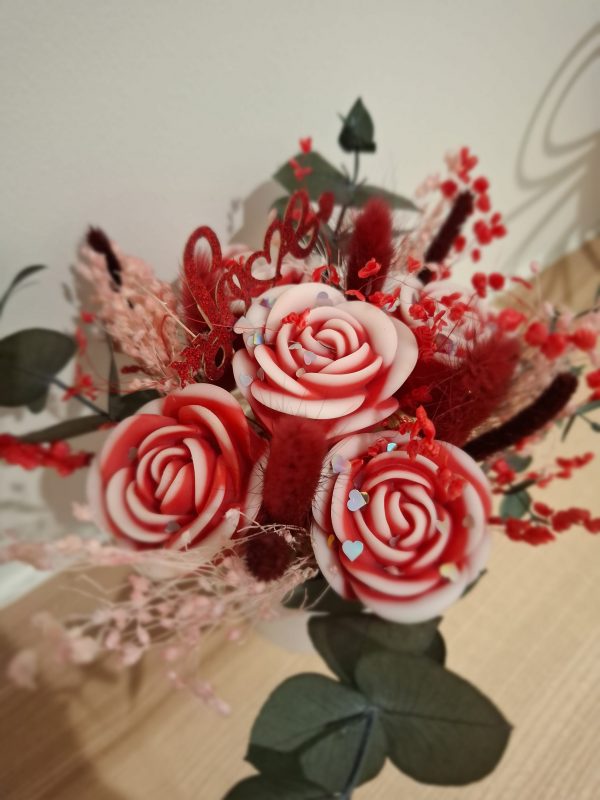 🌹 Composition de 5 petites roses parfumées – L'admiration