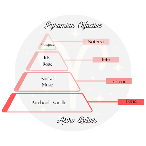 Pyramide Olfactive Bélier Suspension parfumée ~ Bélier l’élan du feu ♈