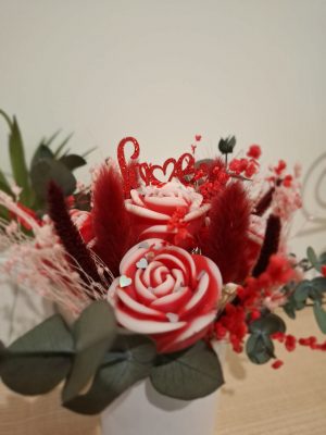 🌹 Composition de 5 petites roses parfumées – L'admiration